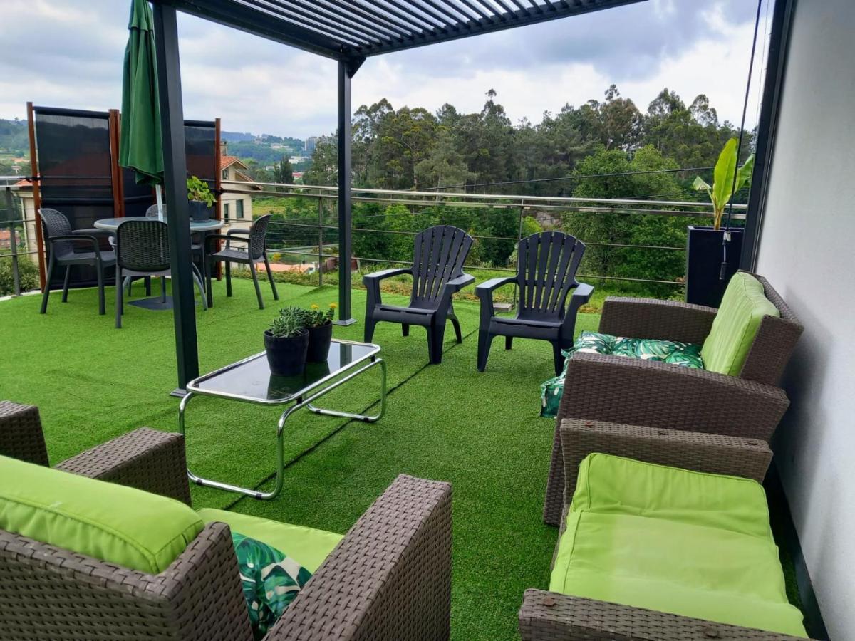 Apartament Casa Rocha Velha Con Terraza Y Piscina Particular Santiago de Compostela Zewnętrze zdjęcie